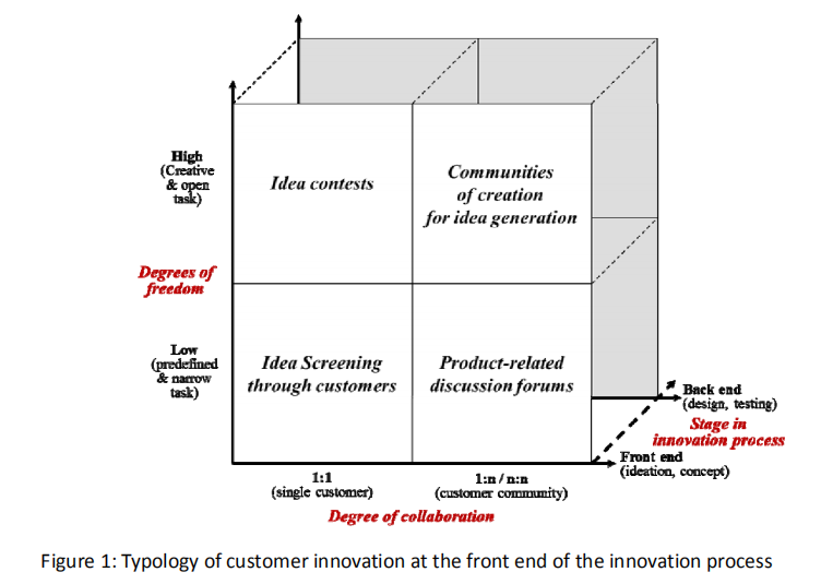 Figure 1: Typology of customer innovation at the front end of the innovation process
