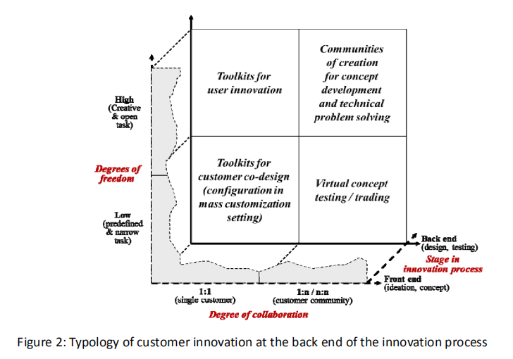 Figure 2: Typology of customer innovation at the back end of the innovation process
